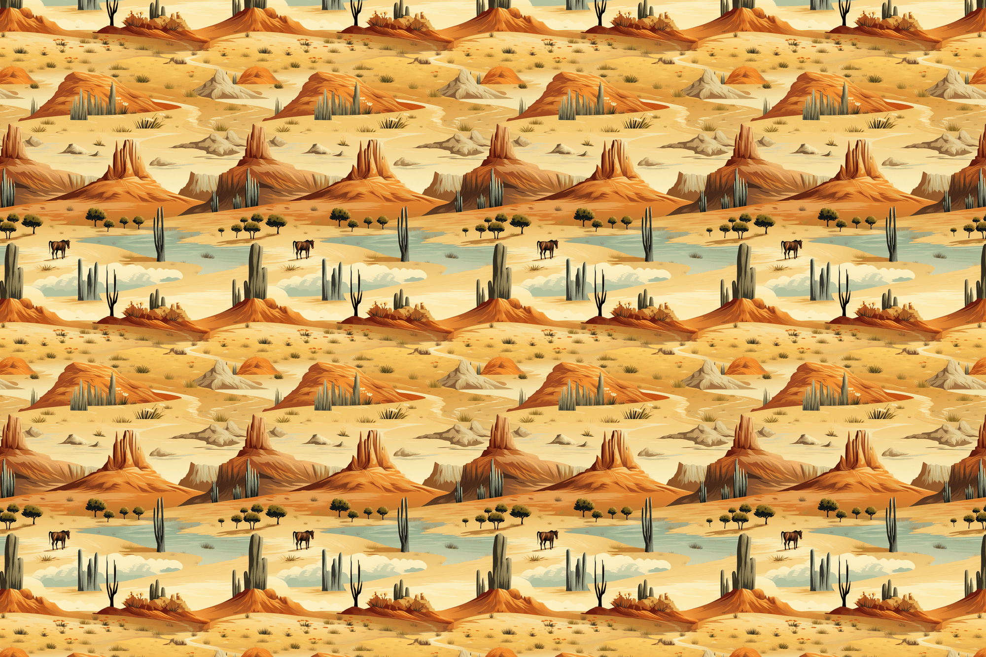 Southwest Wanderer: Desert Wrapping Paper