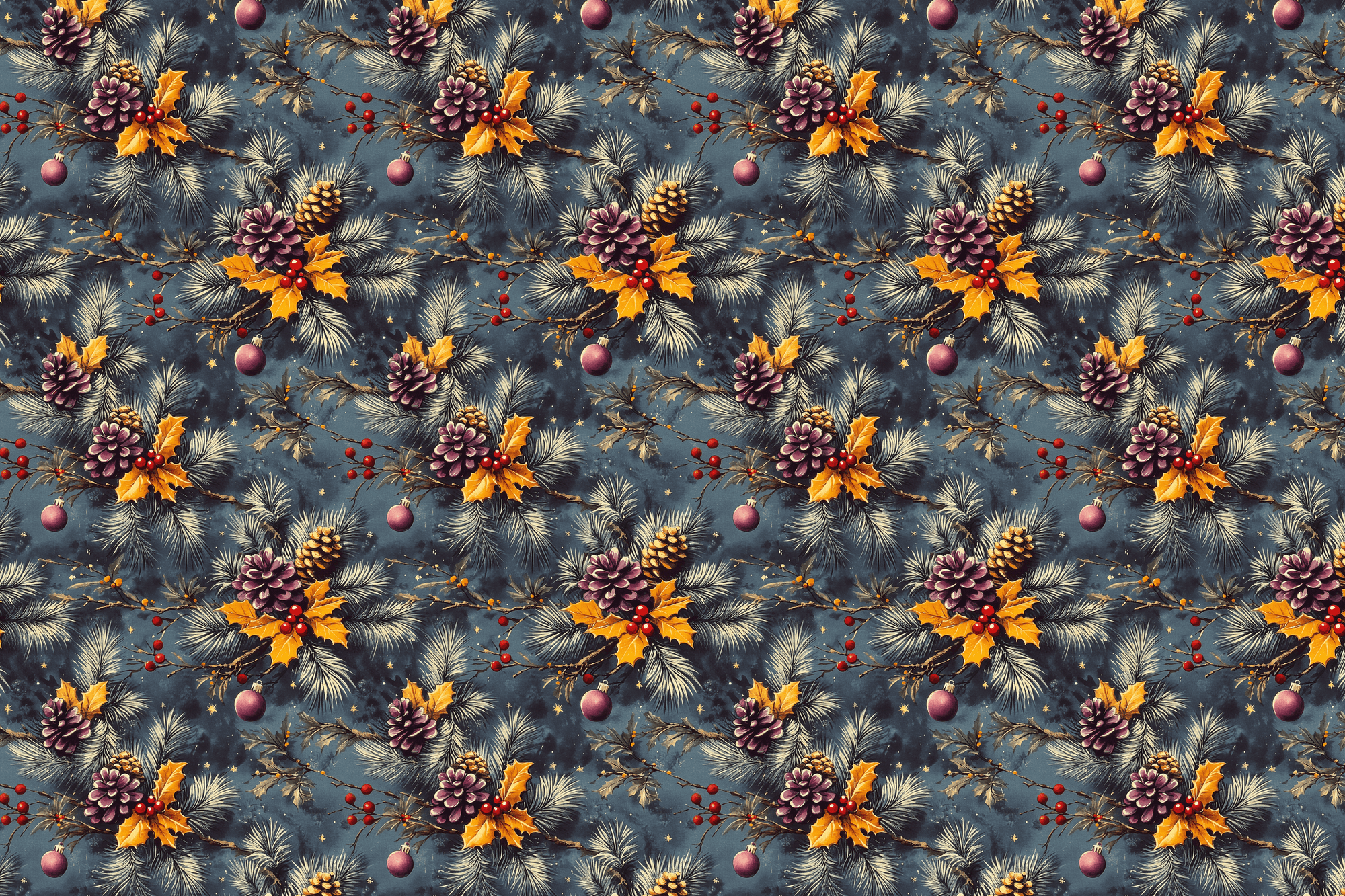 Frosted Forest Vintage Wrapping Paper