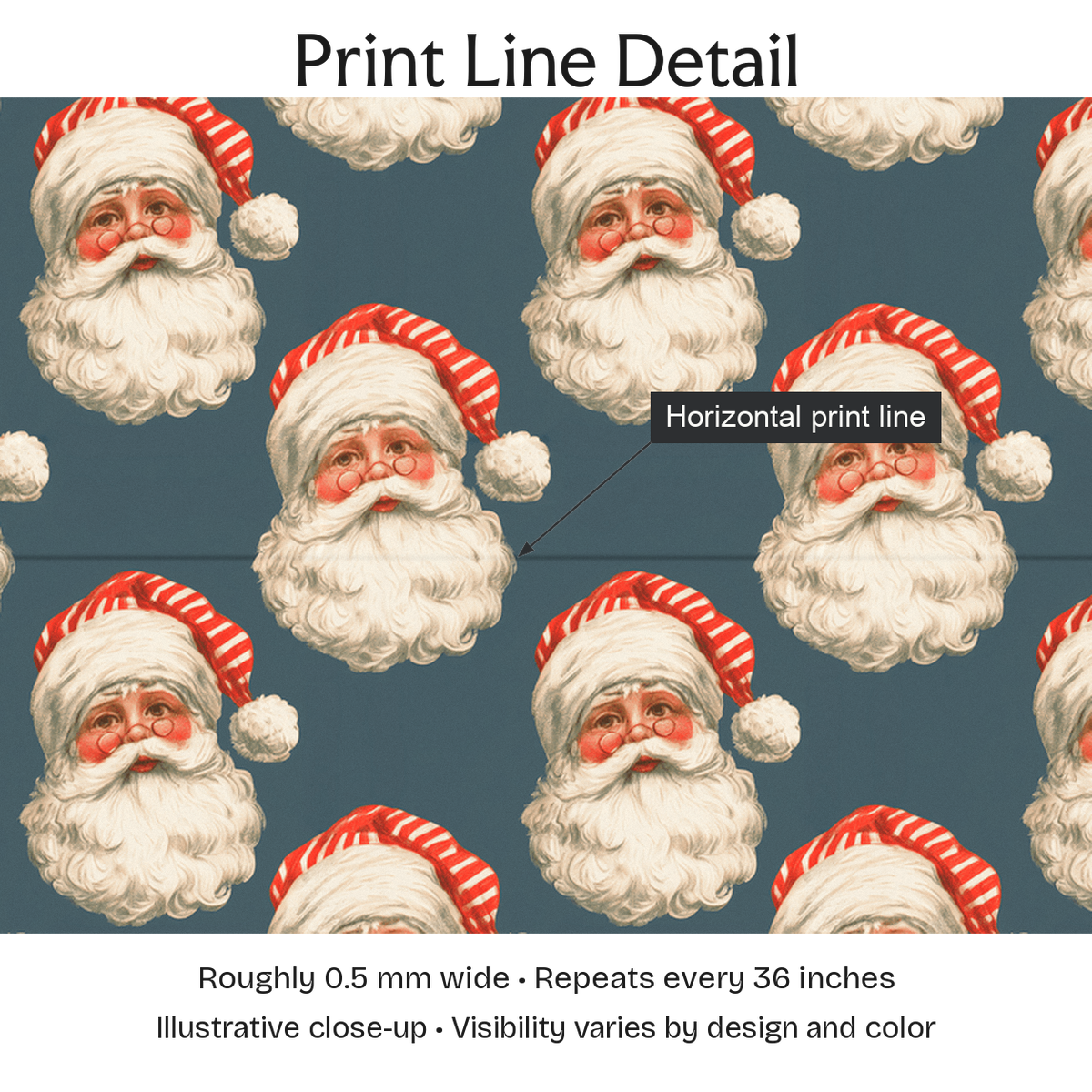 485783 — Print Line Detail. Illustrative close-up; visibility varies by design and color.