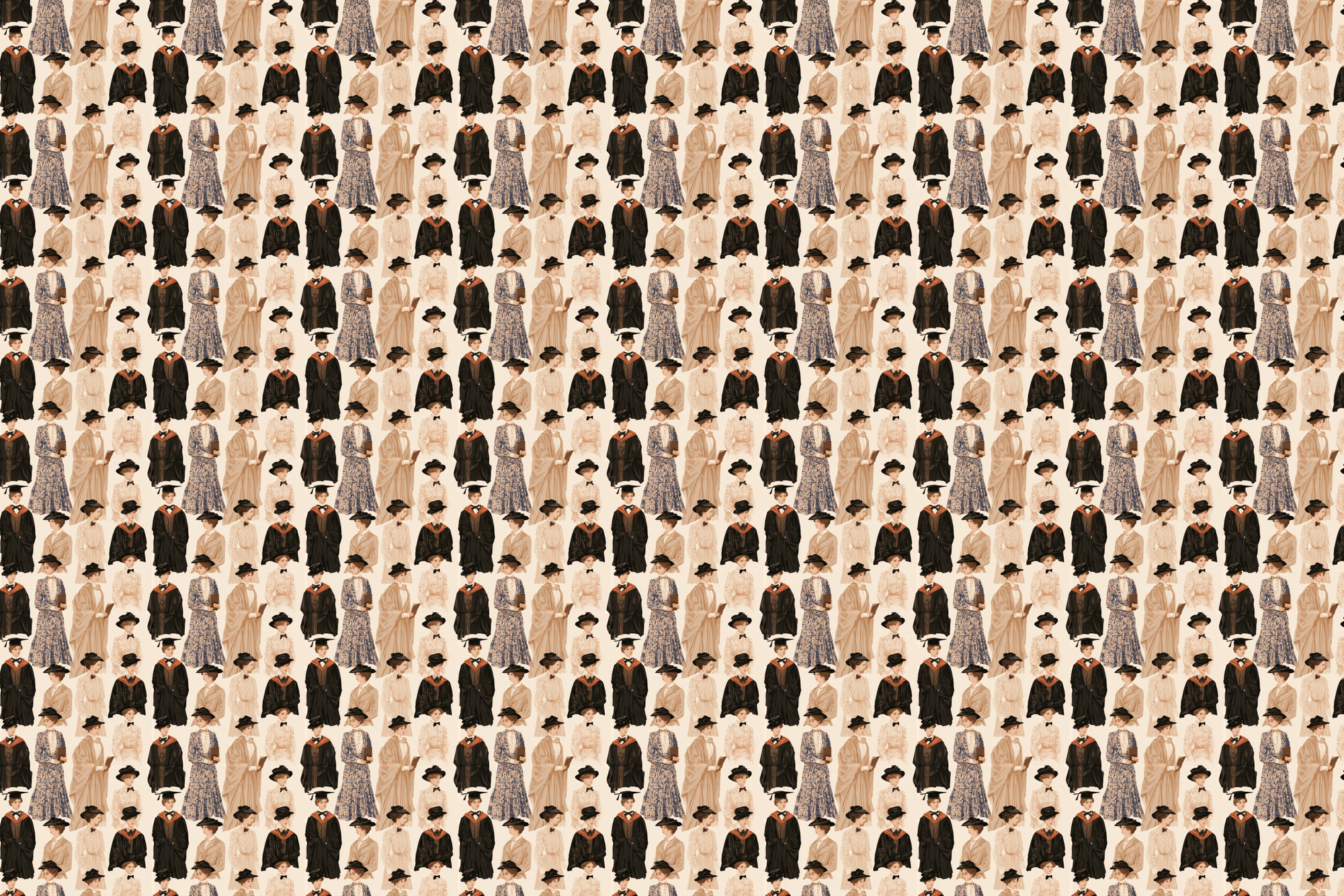 Academic Achievers: Vintage Graduation Wrapping Paper