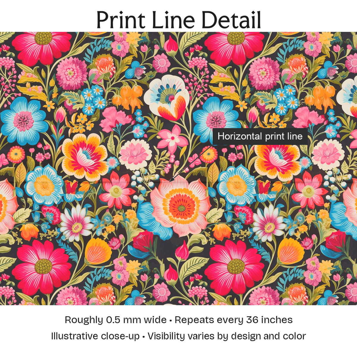 489644 — Print Line Detail. Illustrative close-up; visibility varies by design and color.