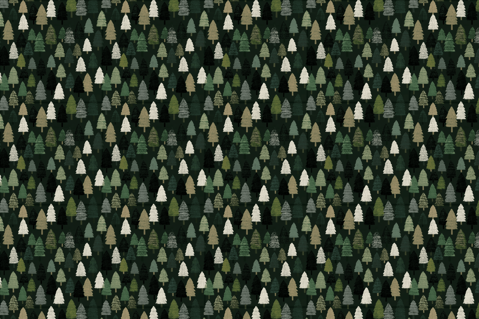 Silent Spruces: Rustic Forest Christmas Wrapping Paper