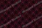 Elegant damask pattern with floral flourishes in dark burgundy and black.