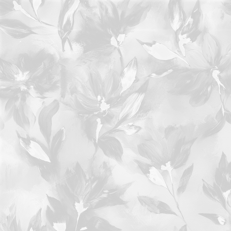 Elegant light gray watercolor floral pattern with soft, painterly botanical motifs.