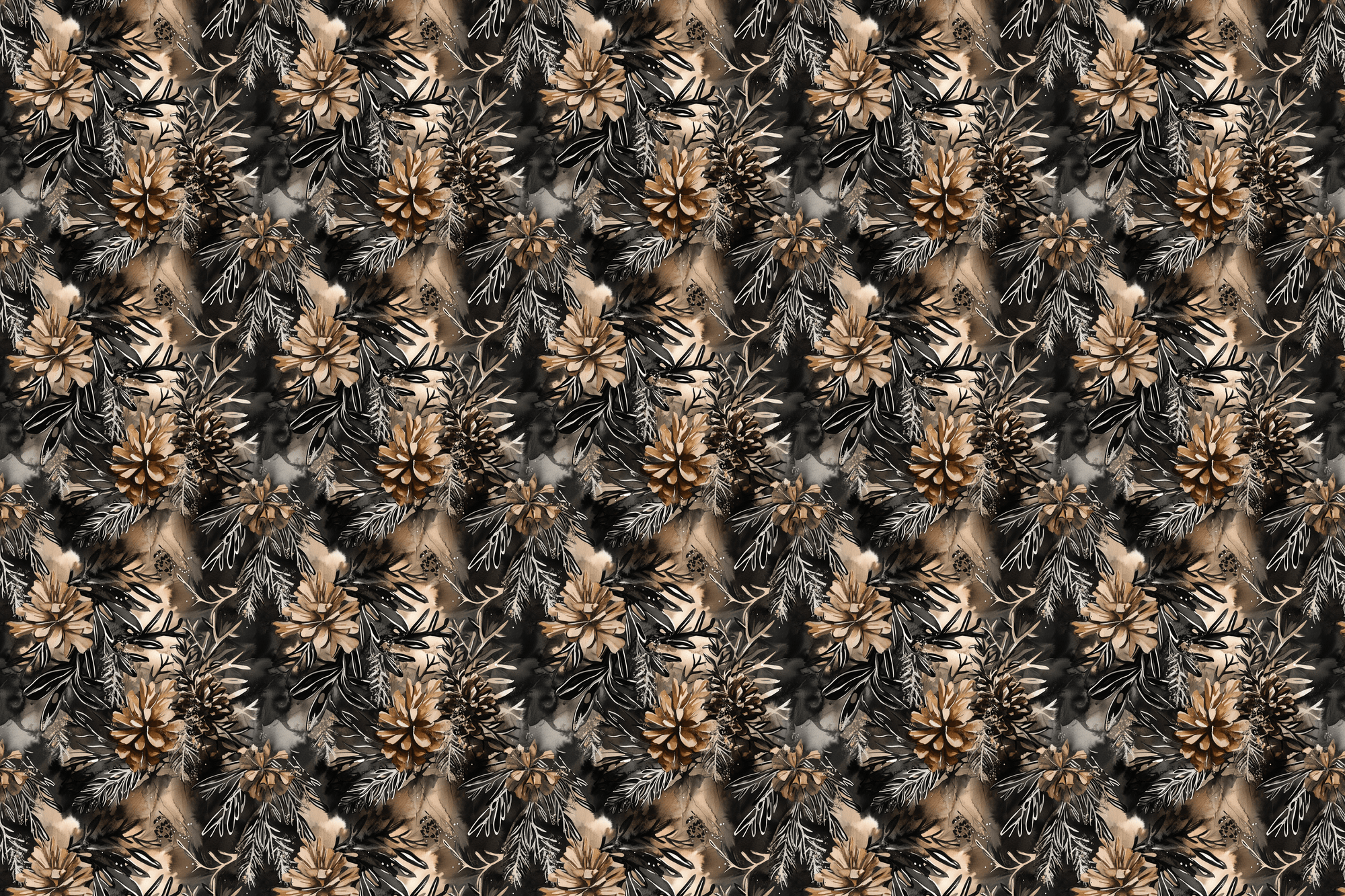 Watercolor Winter Woodland Wrapping Paper