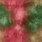 Seamless textured abstract print with a vintage grunge design in rustic red, green, and gold.