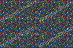 Colorful abstract dot pattern with blue, green, orange, yellow, and purple circles on a dark background.