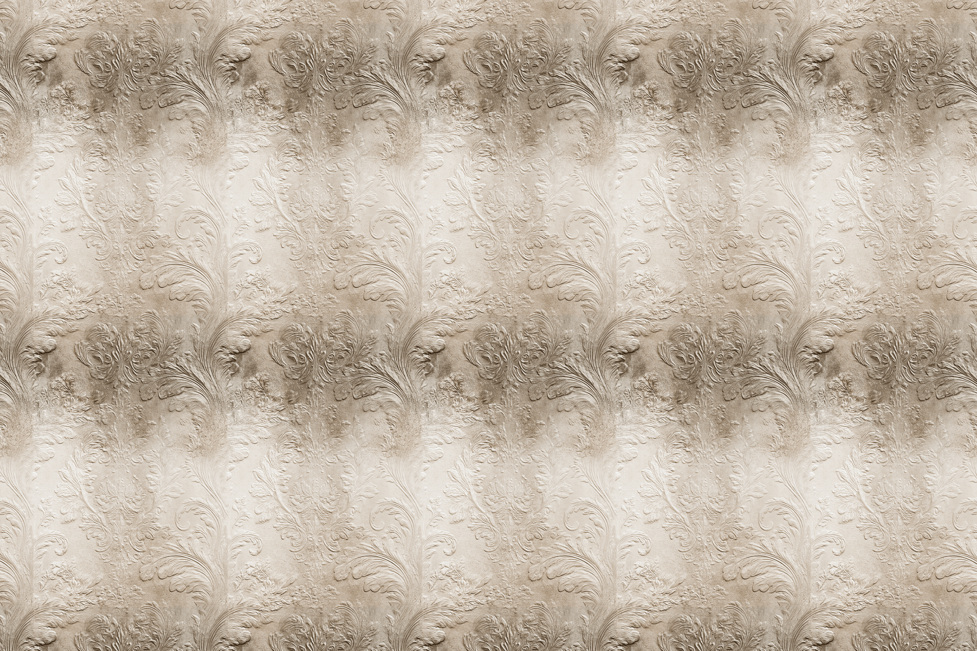Fossilized Romance: Vintage Damask Wrapping Paper