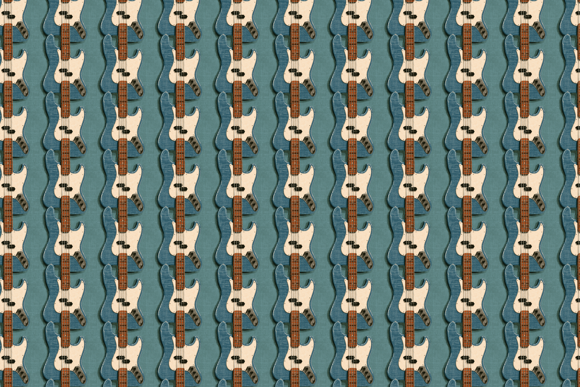 Retro Rhythms: Vintage Bass Guitar Wrapping Paper