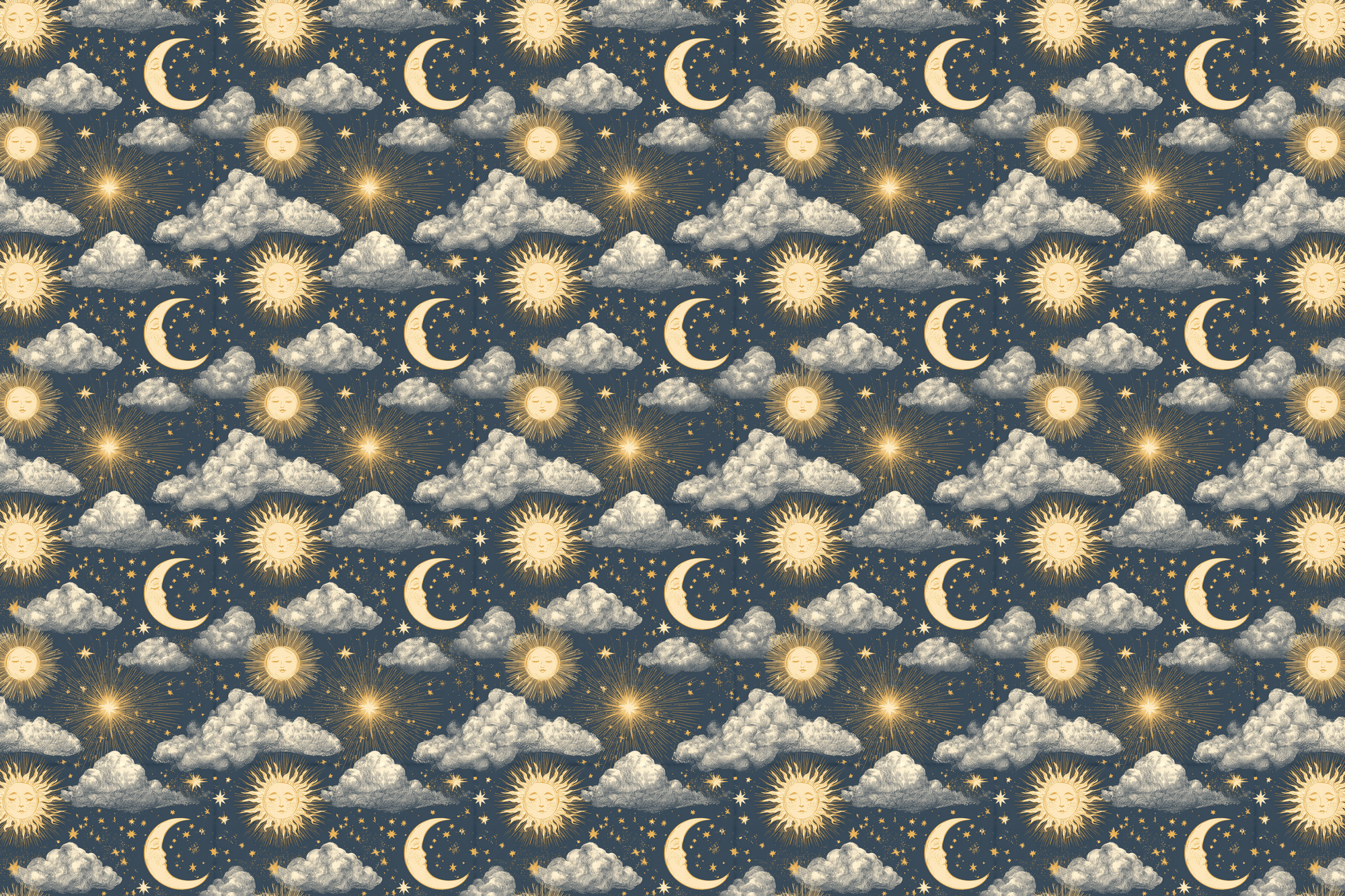 Celestial Cosmos: Vintage Celestial Wrapping Paper
