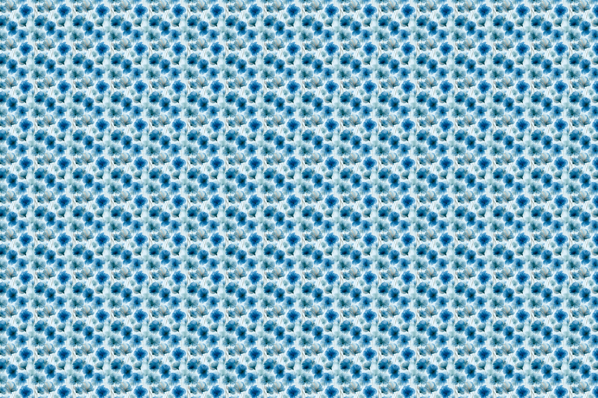 Blissful Blooms: Blue Floral Gift Wrap