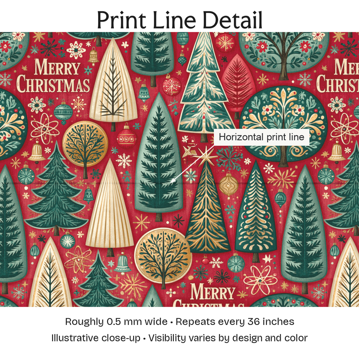 529331 — Print Line Detail. Illustrative close-up; visibility varies by design and color.