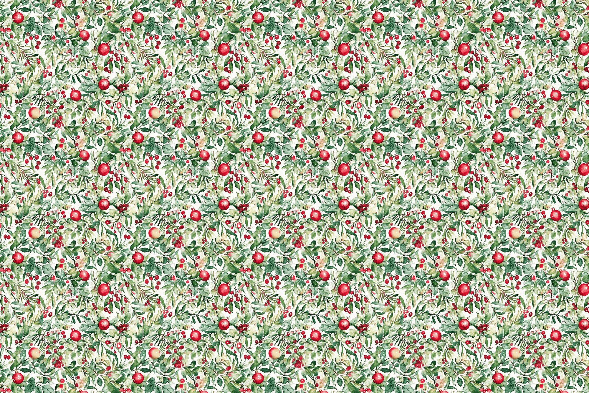 Holly Jolly Holiday: Botanical Wrapping Paper