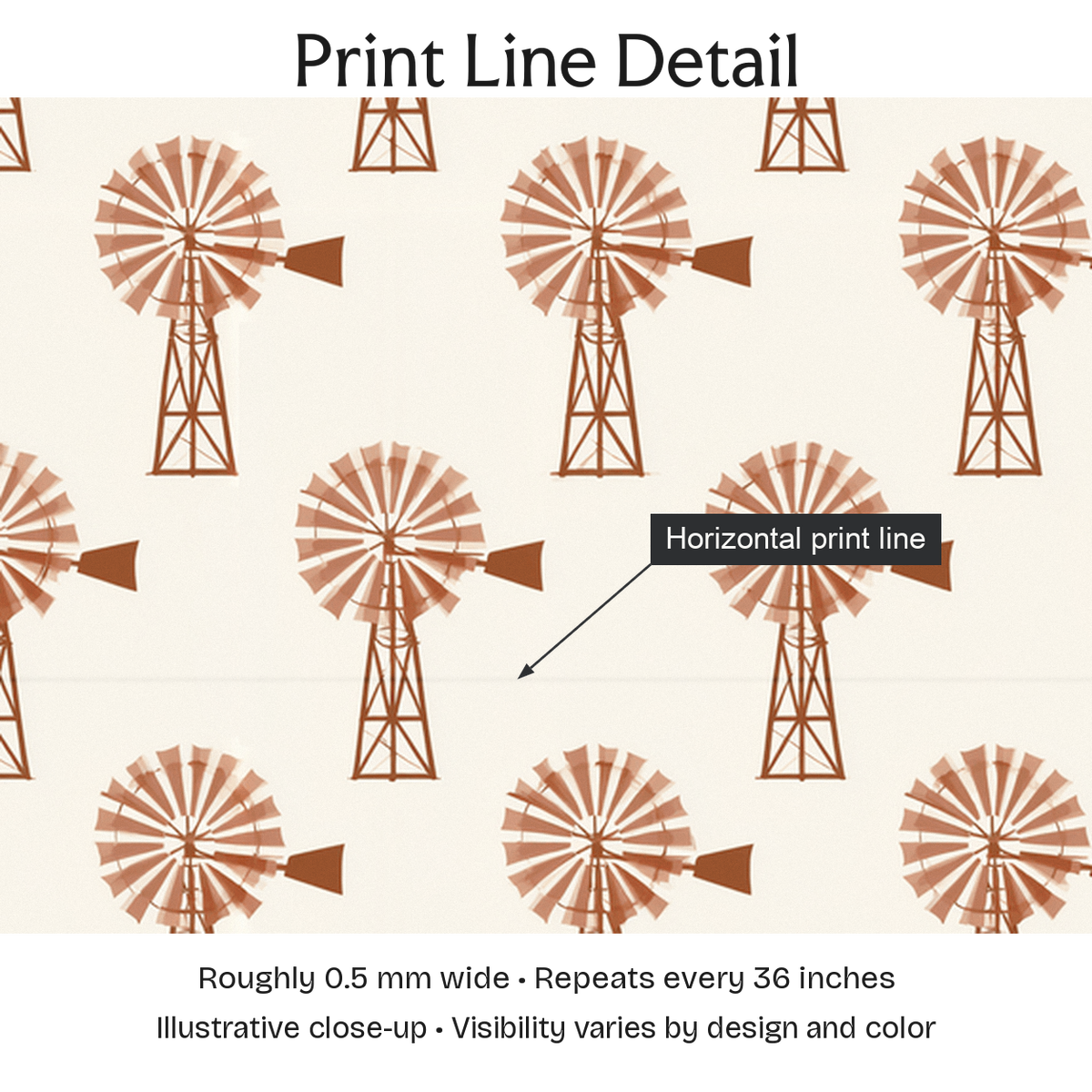 538650 — Print Line Detail. Illustrative close-up; visibility varies by design and color.