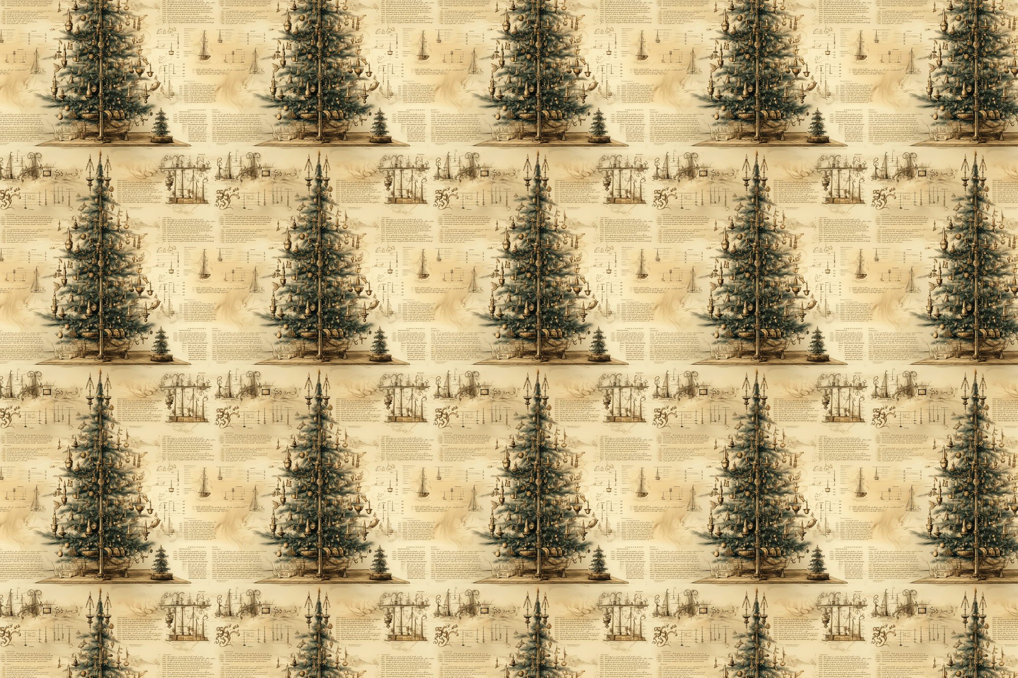 A DaVinci Christmas: Vintage Christmas Wrapping Paper