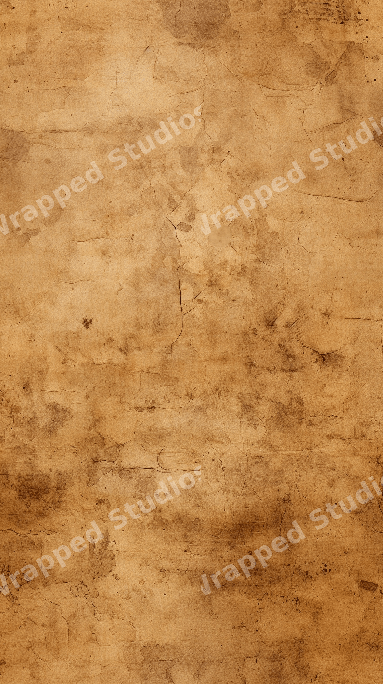 Vintage brown parchment pattern with a distressed, cracked antique paper texture.
