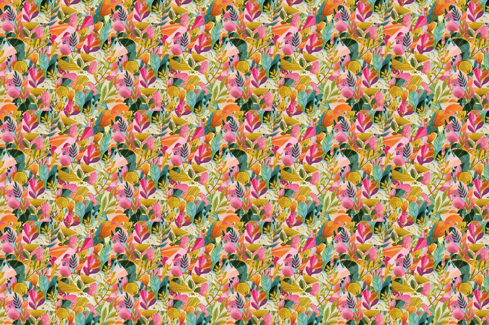 Bright Bohemian Botanicals: Watercolor Wrapping Paper