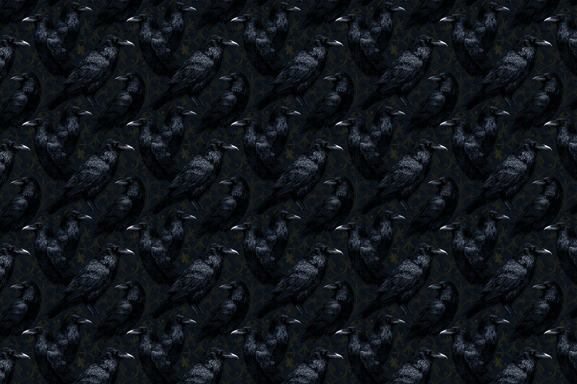 Grave Gossip: Gothic Raven Wrapping Paper