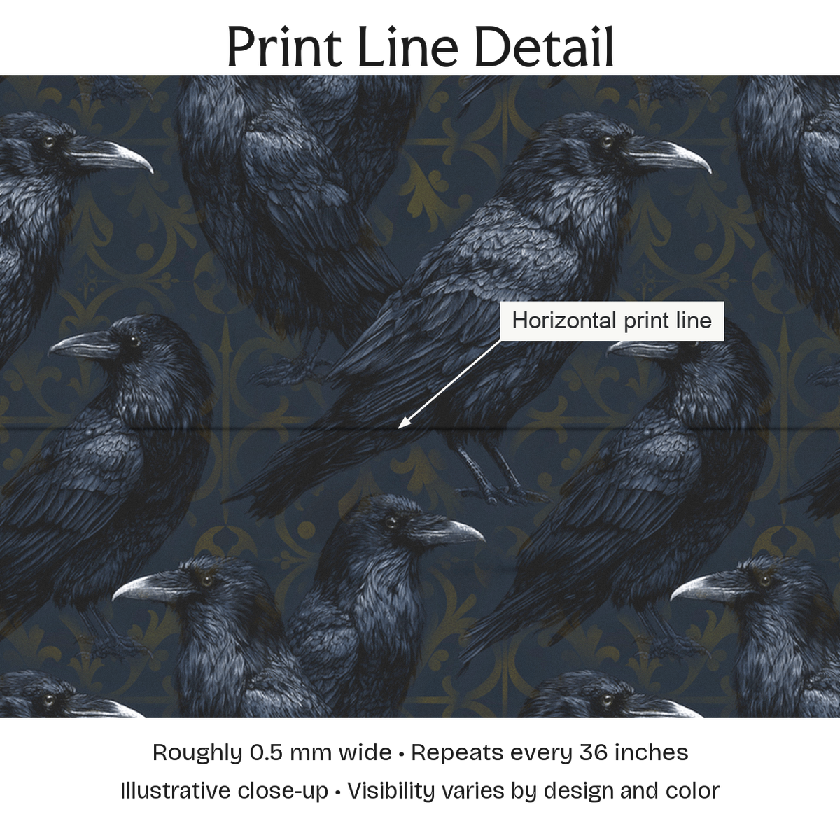 545340 — Print Line Detail. Illustrative close-up; visibility varies by design and color.