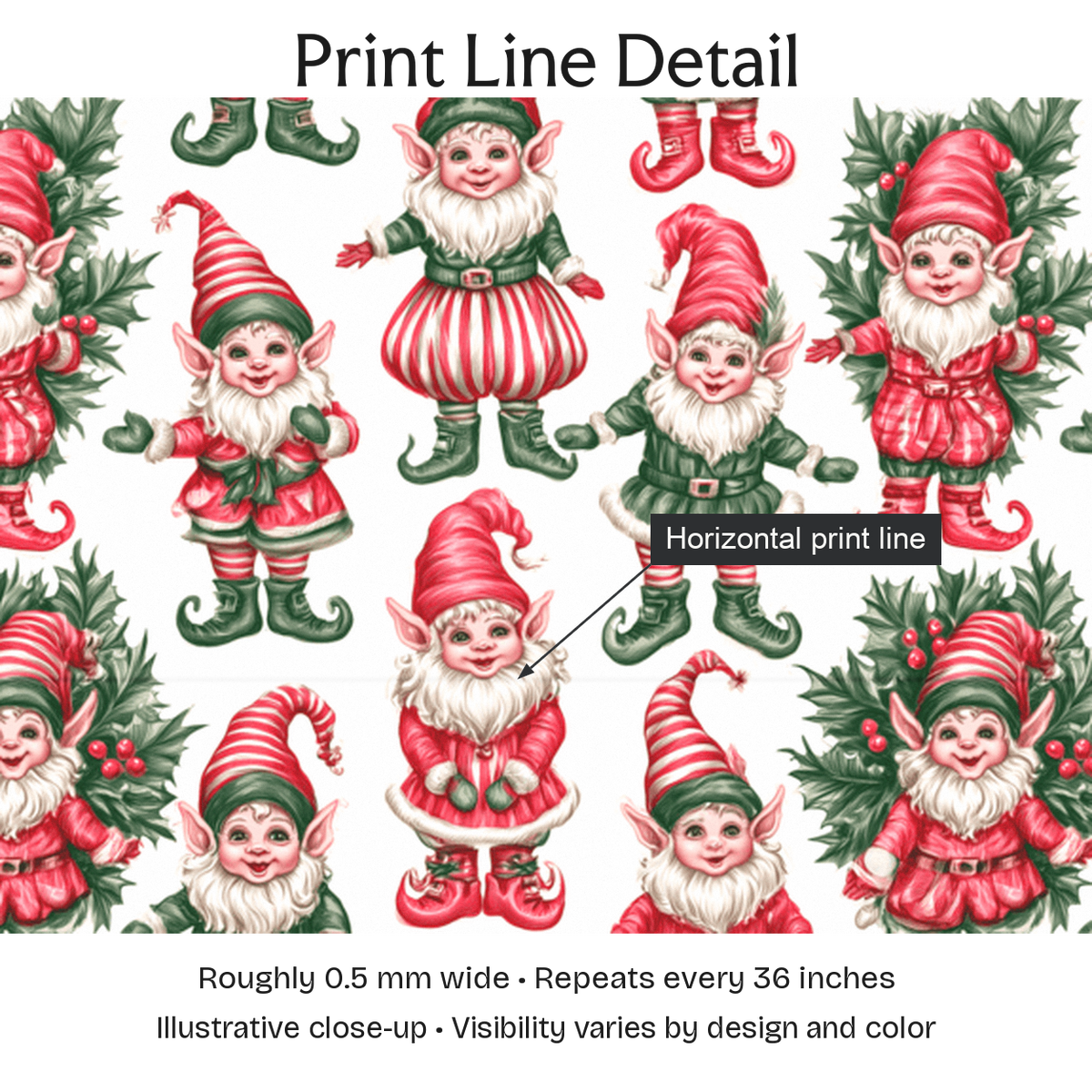 551214 — Print Line Detail. Illustrative close-up; visibility varies by design and color.