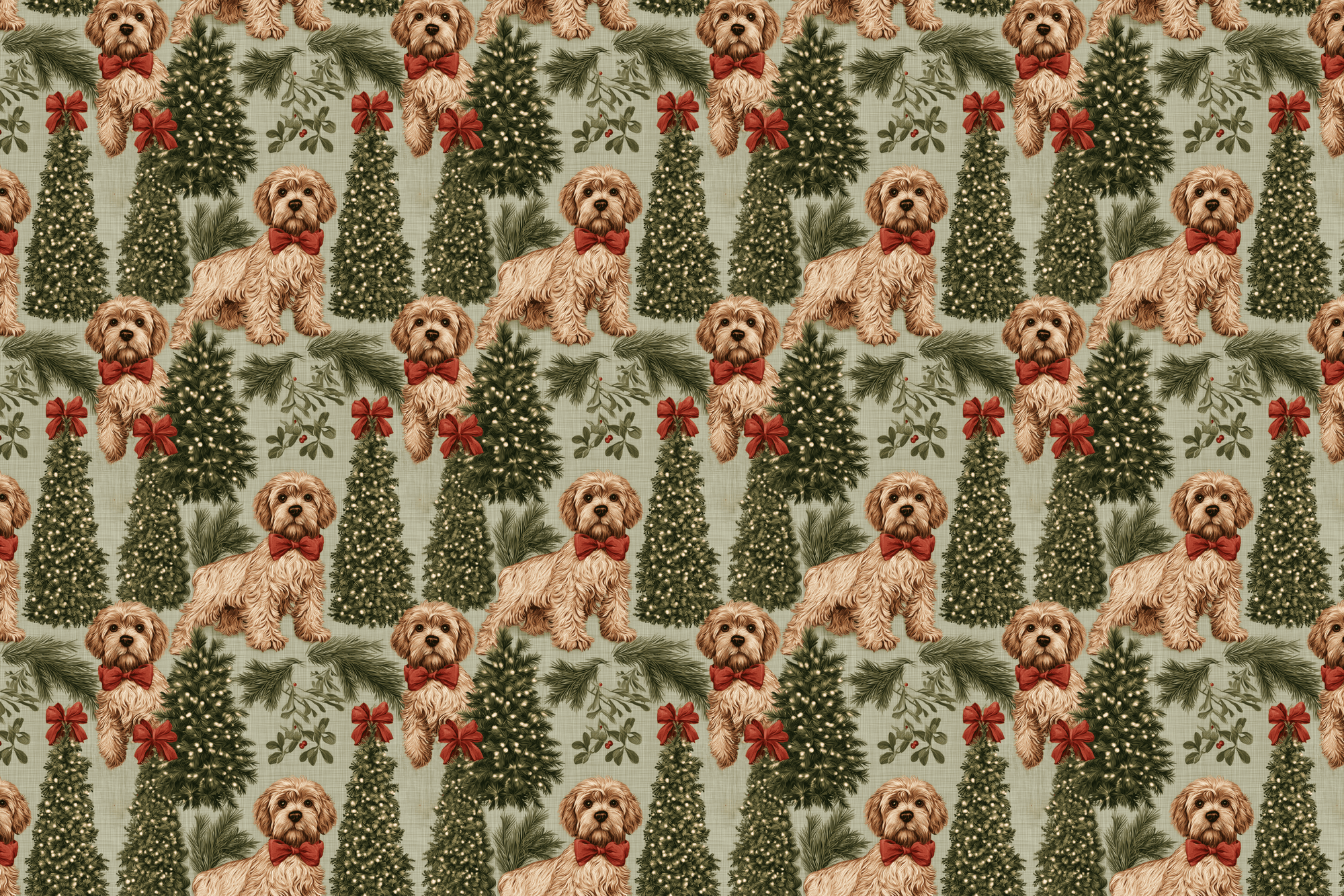 Cockapoo Christmas: Puppy Dog Christmas Wrapping Paper