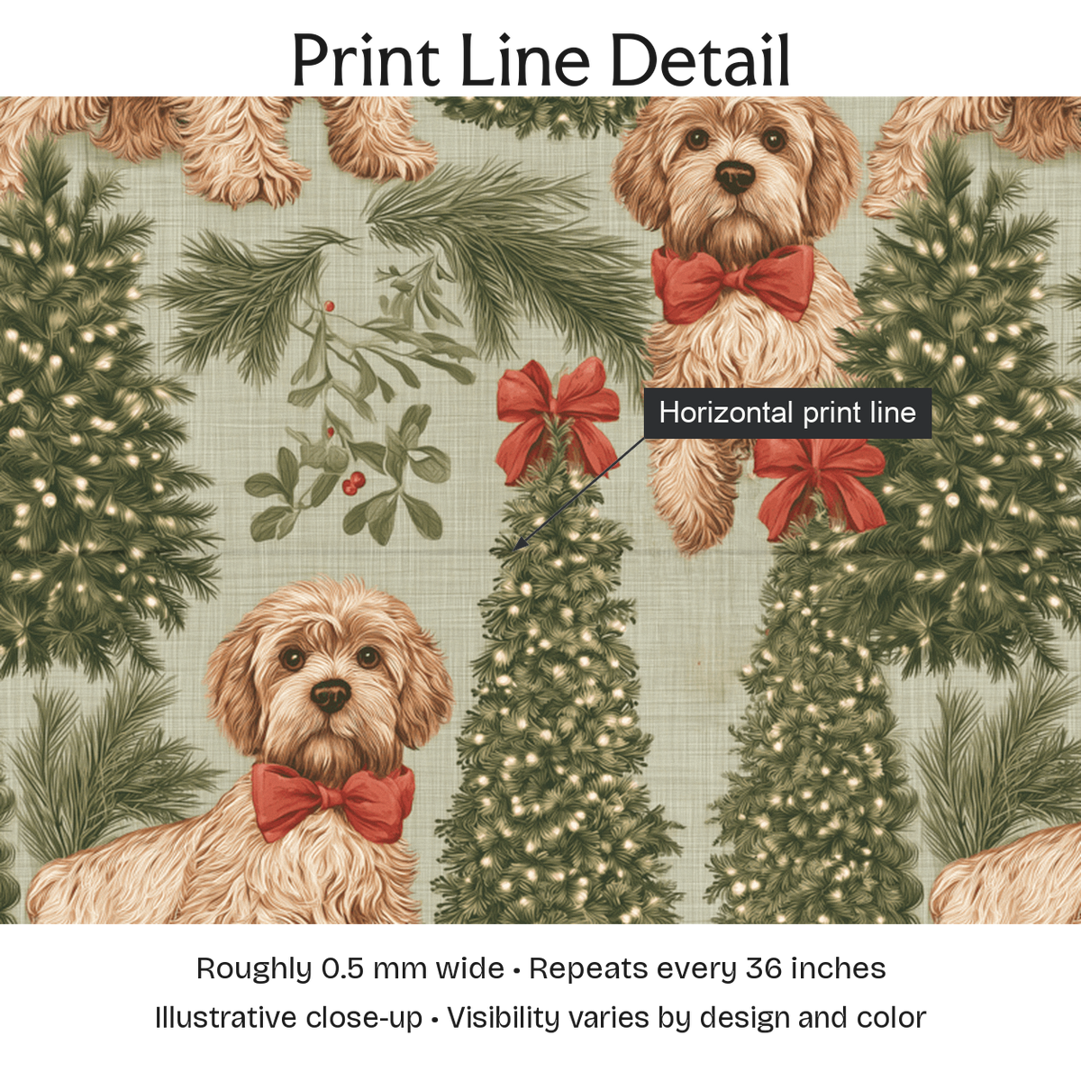 552315 — Print Line Detail. Illustrative close-up; visibility varies by design and color.