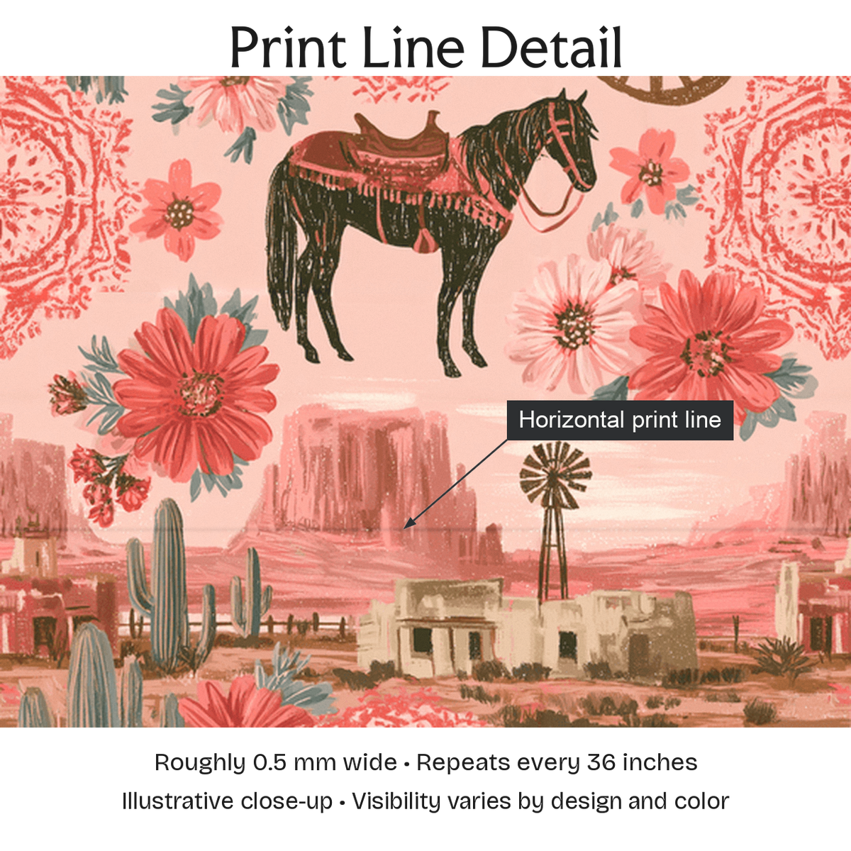 553438 — Print Line Detail. Illustrative close-up; visibility varies by design and color.