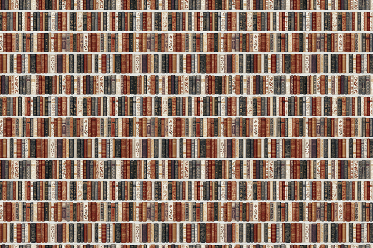 Scholarly Splendor: Vintage Library Wrapping Paper
