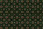 Elegant dark green and gold Art Deco geometric pattern with vintage floral motifs and red diamond accents.