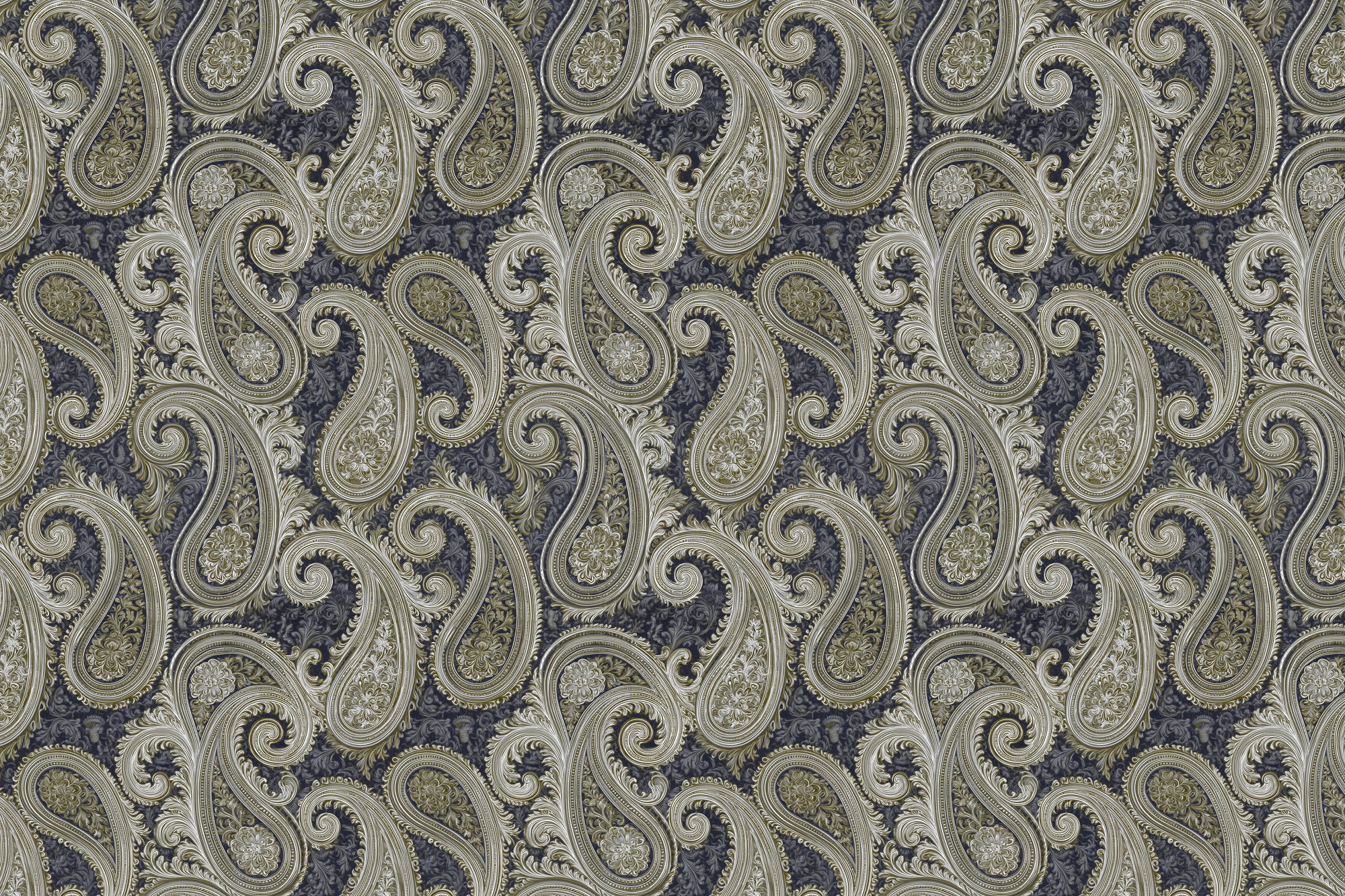 Opulent Royalty: Victorian Paisley Wrapping Paper