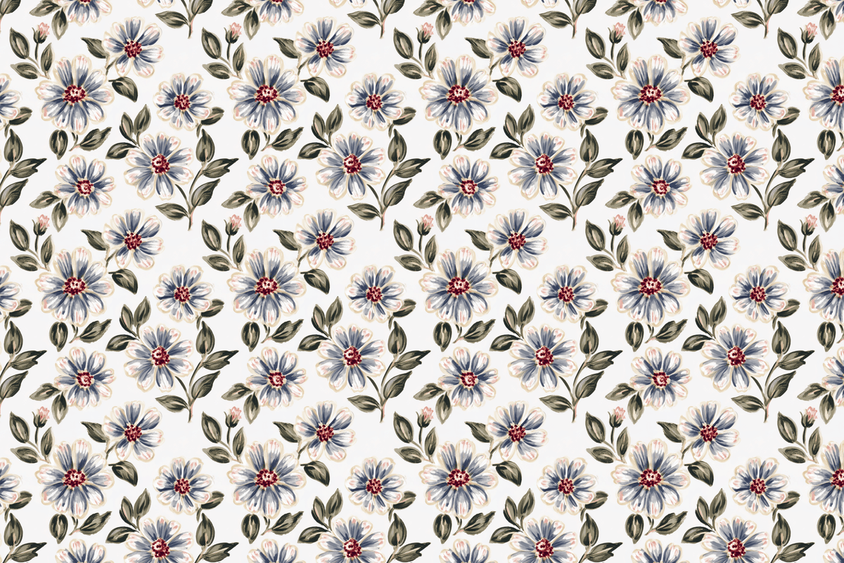 Painted Petals: Vintage Floral Wrapping Paper
