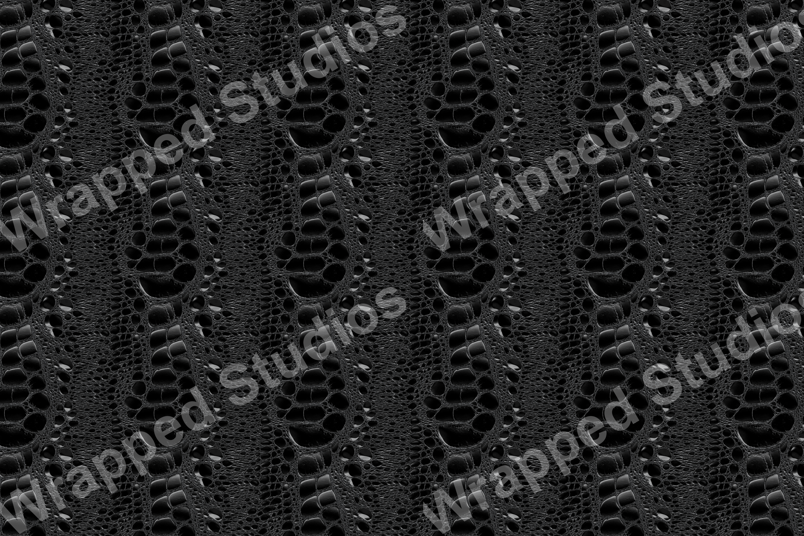 Black reptile skin pattern with a glossy texture.
