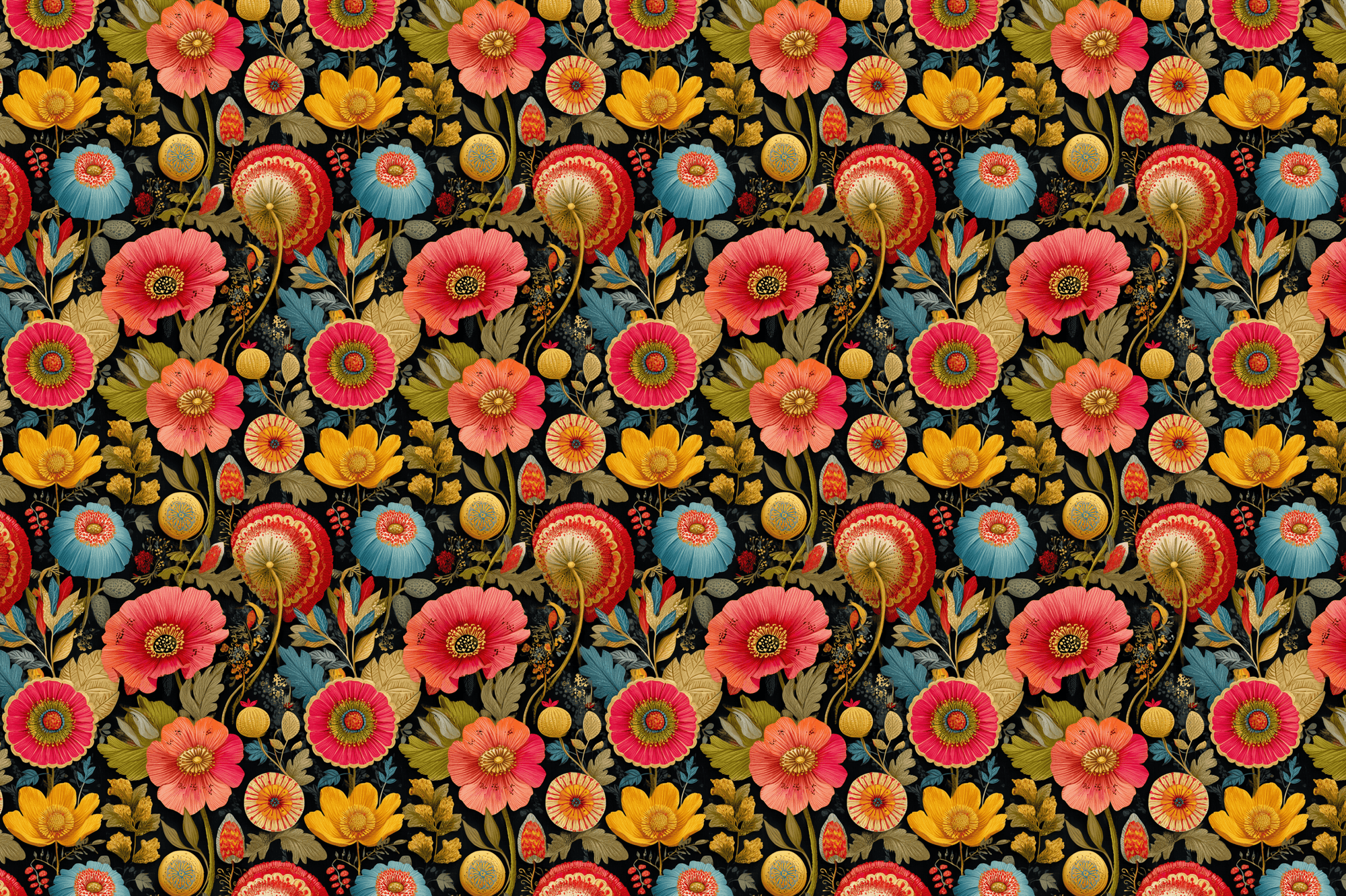 Bold Blooms: Floral Wrapping Paper