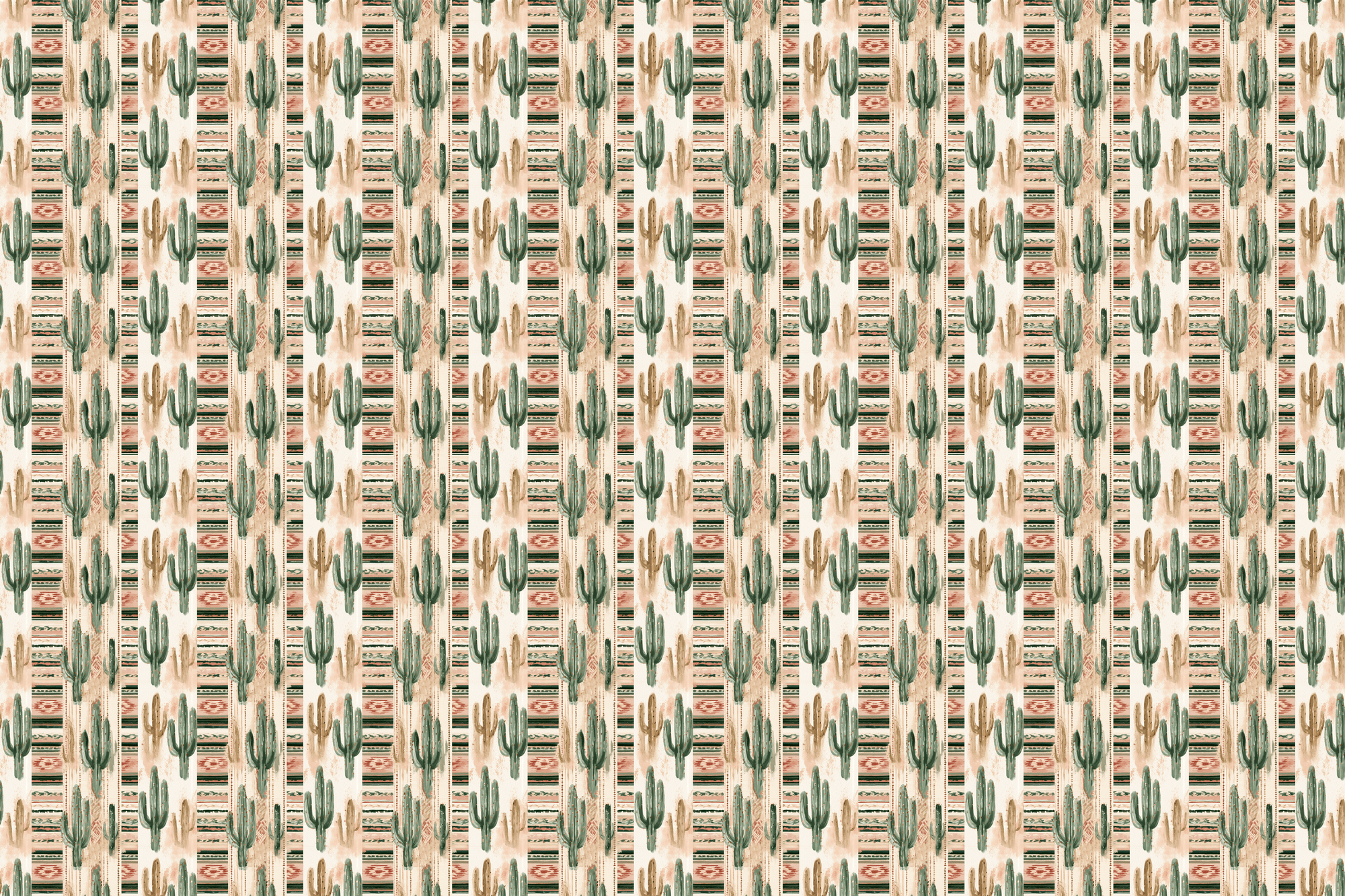 Saguaro Sunset: Southwestern Cactus Gift Wrap