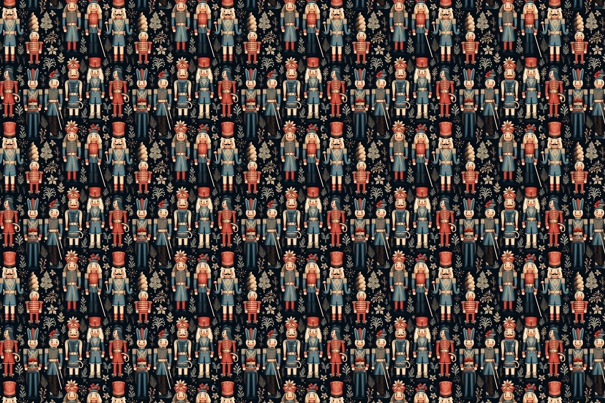 Wooden Soldiers: Nutcracker Christmas Wrapping Paper