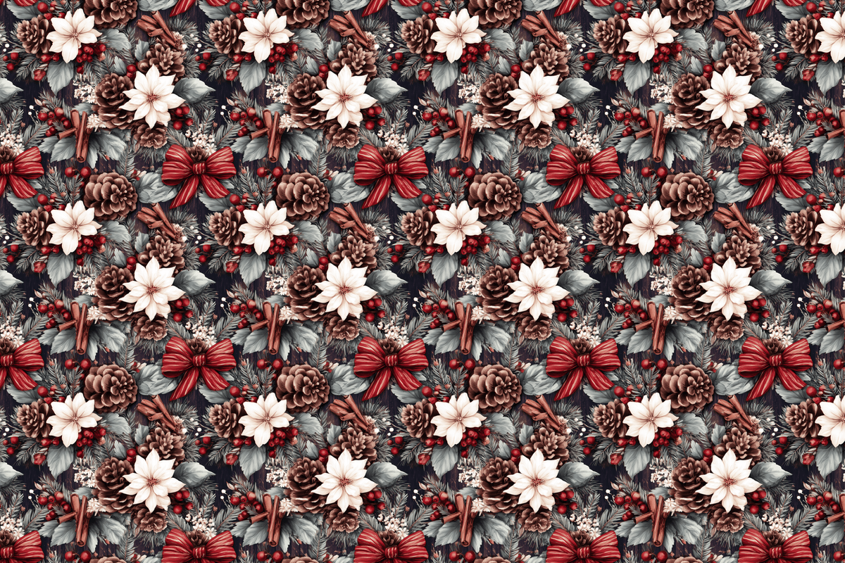 Cinnamon Spell: Rustic Christmas Wrapping Paper