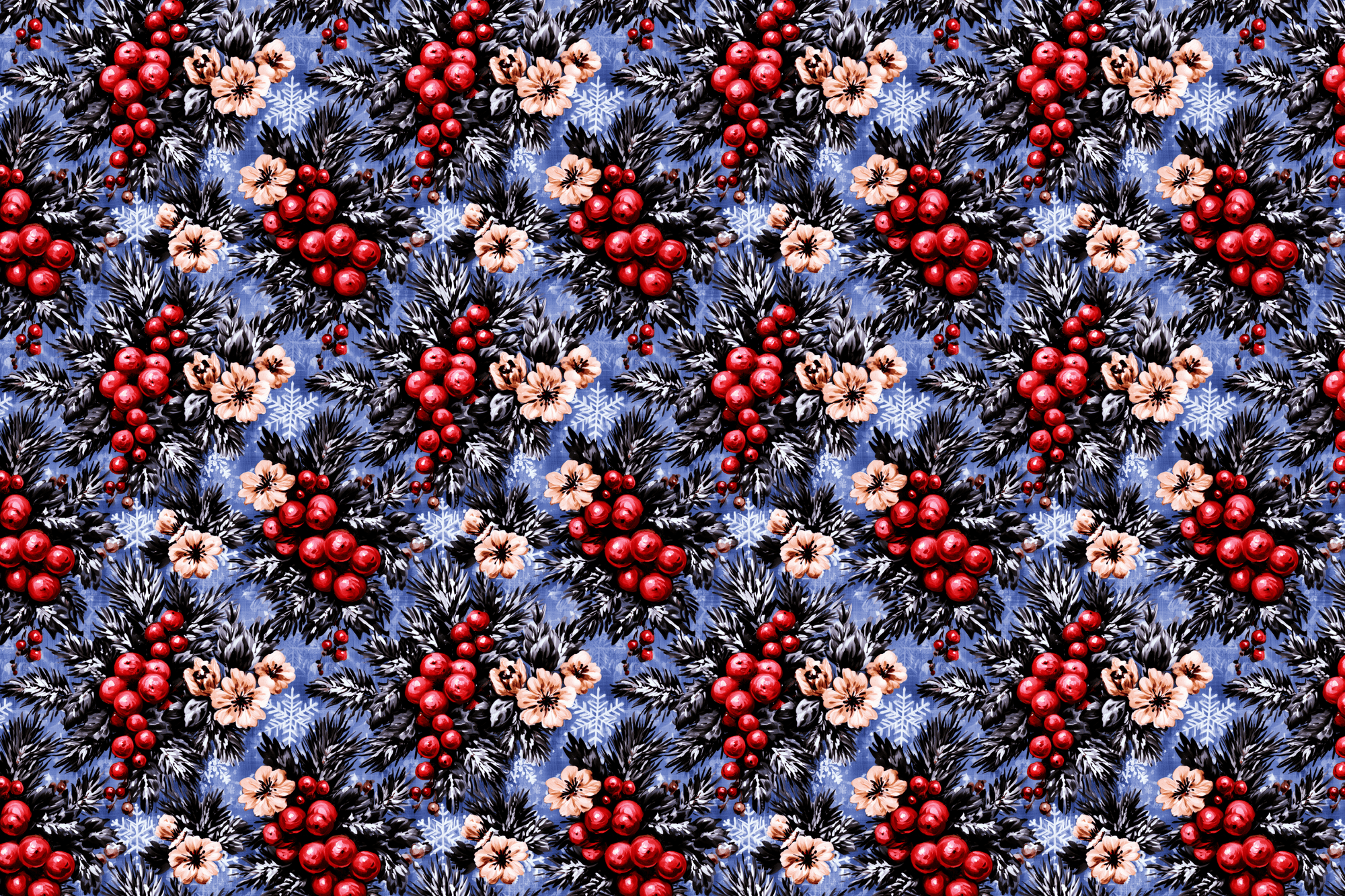Crimson & Cobalt: Cozy Christmas Botanicals
