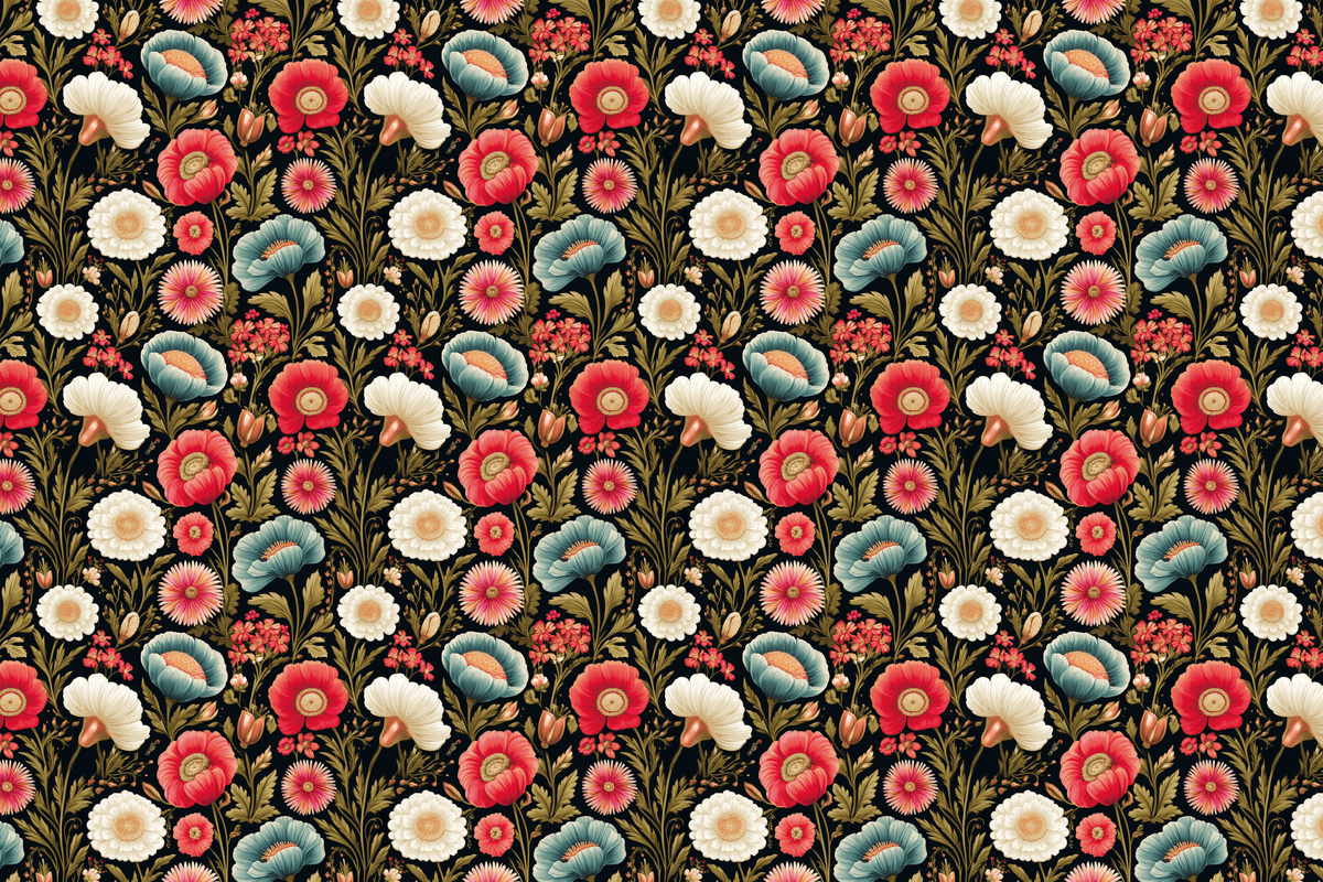 Dark Gray Greenhouse: Dark Botanical Wrapping Paper