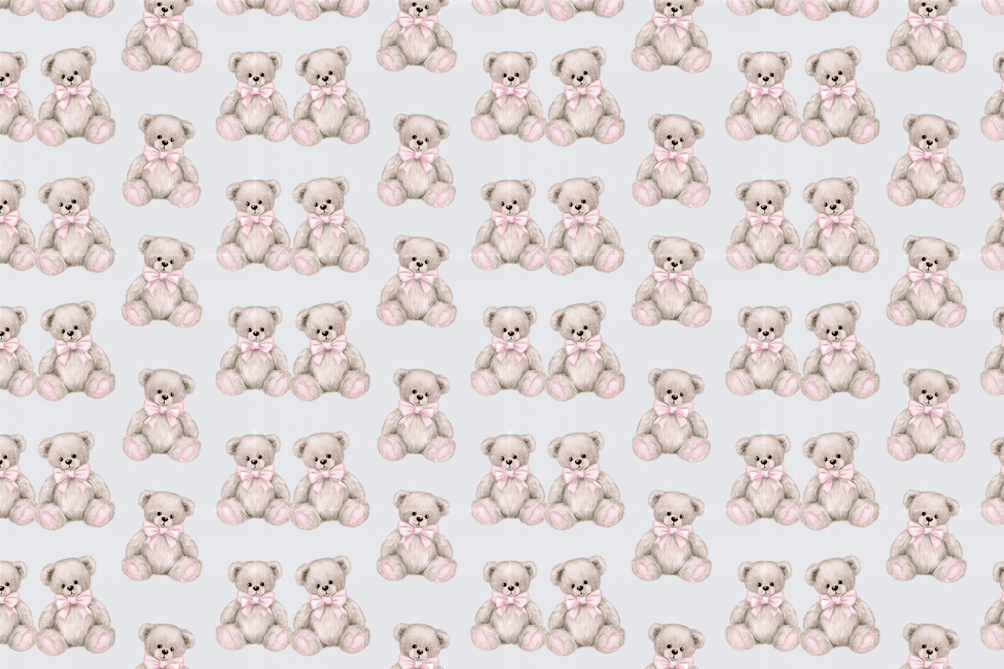 Blushing Bears: Teddy Bear Wrapping Paper