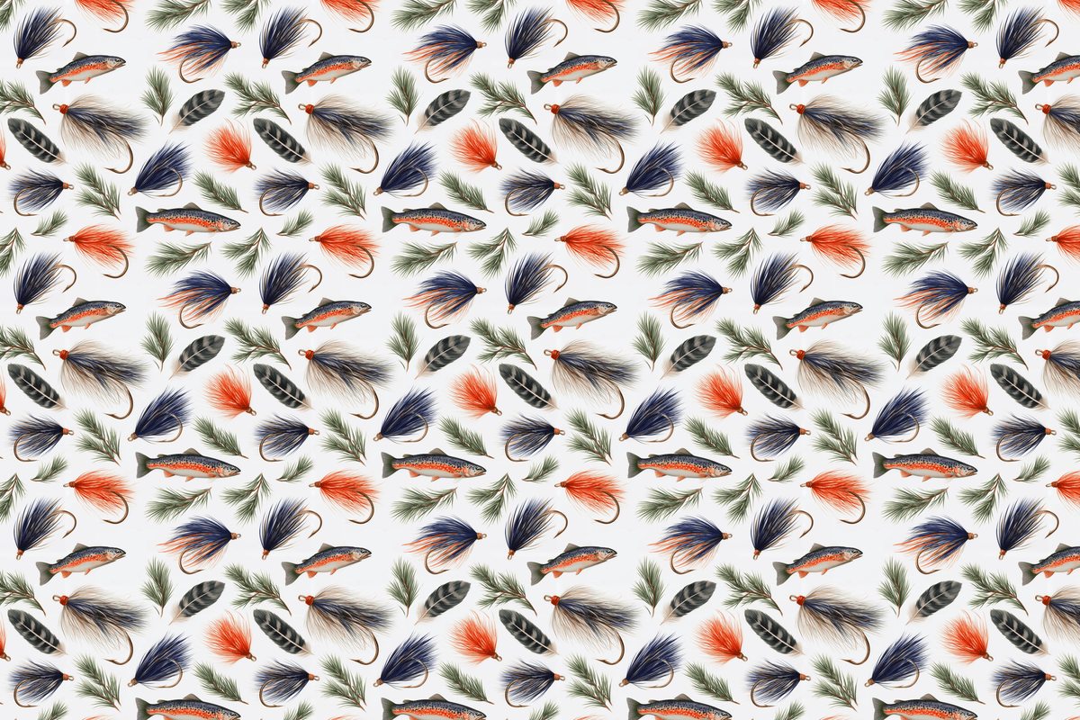 Tackle Box Tango: Fly Fishing Wrapping Paper