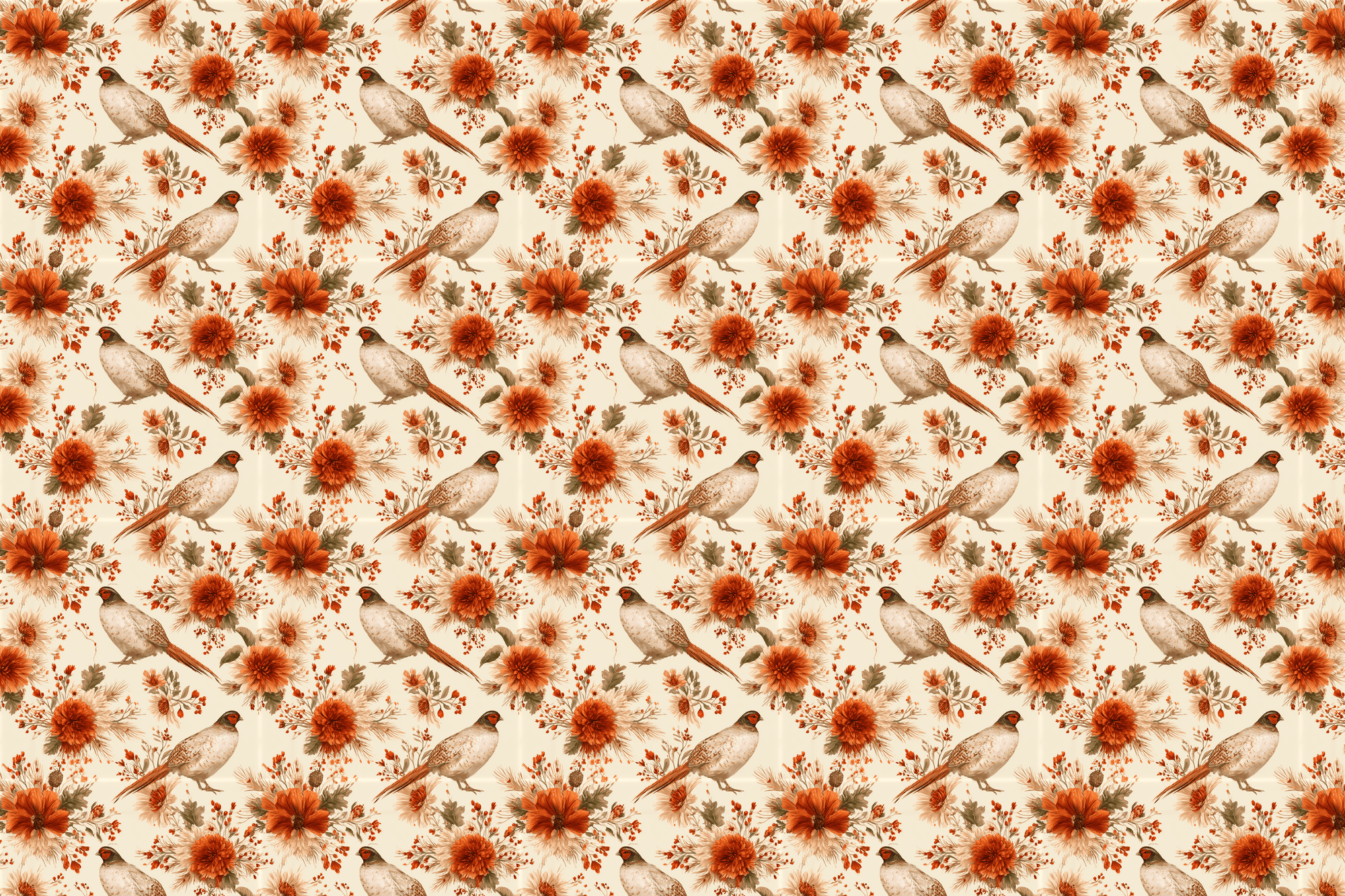 Autumnal Abundance: Pheasant Wrapping Paper
