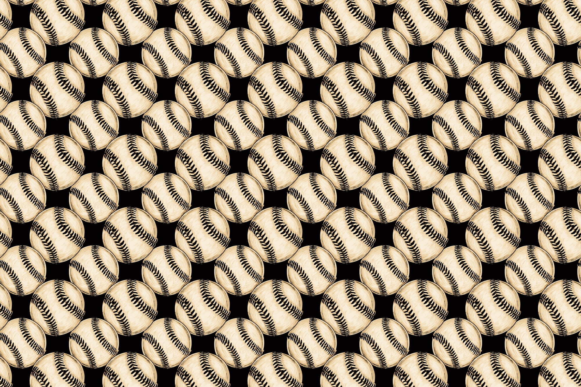 Voodoo Bleachers: Black Baseball Wrapping Paper