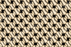 Seamless vintage baseball pattern featuring cream hand-drawn baseballs on a black background.