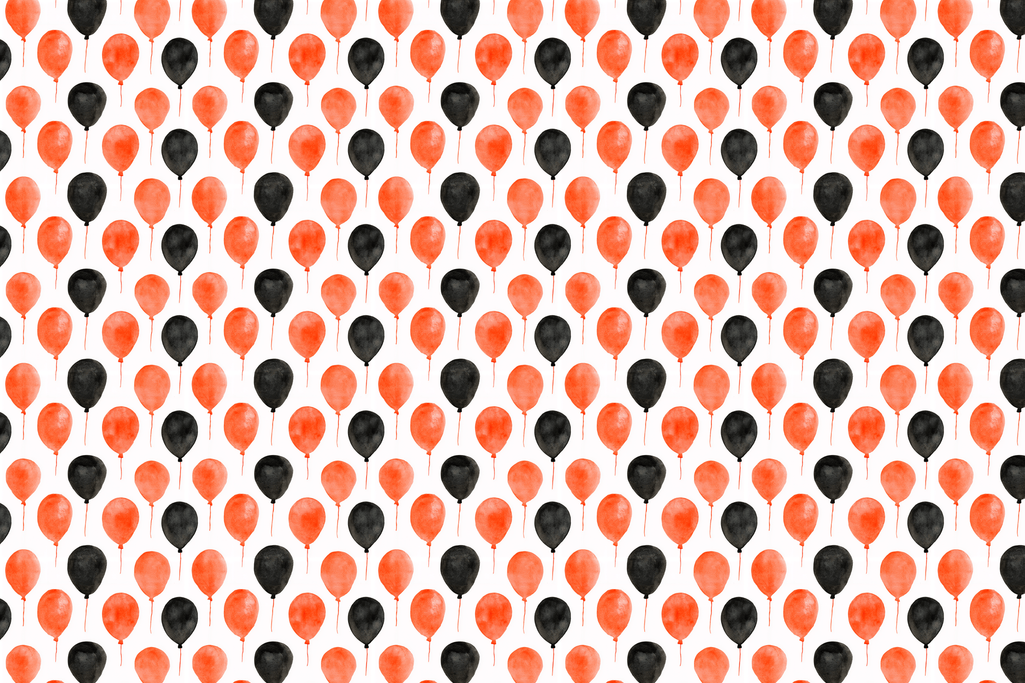 Black and Orange Fiesta: Halloween Balloon Wrapping Paper