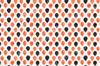 Playful orange and black watercolor balloon pattern on a white background.