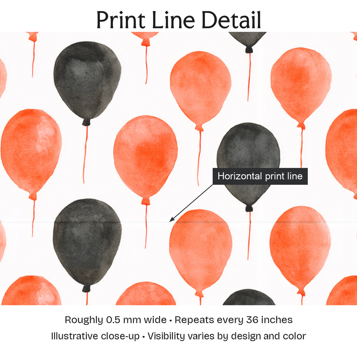 591699 — Print Line Detail. Illustrative close-up; visibility varies by design and color.