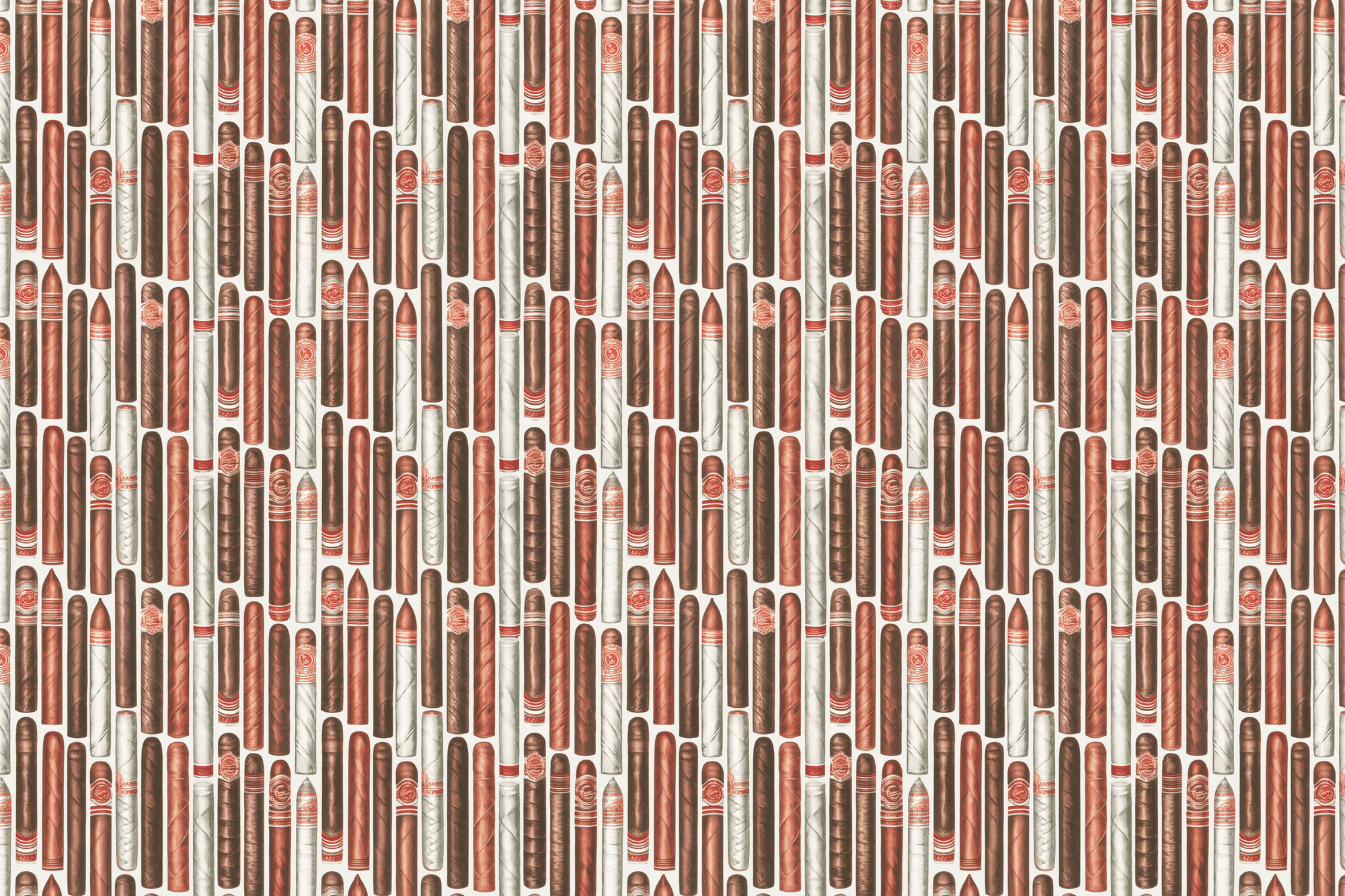 Smokey Solitude: Vintage Cigar Wrapping Paper (White Background)