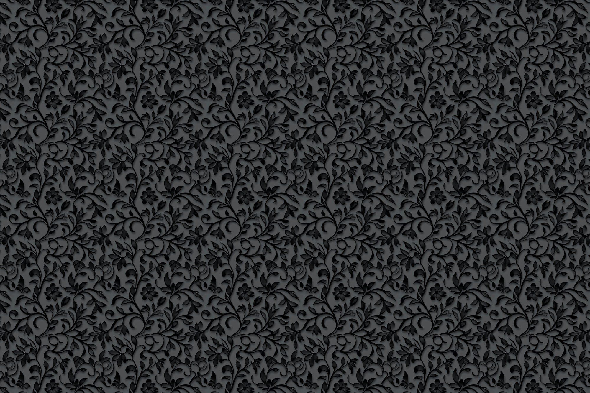 Midnight Bloom: Black Floral Gift Wrap