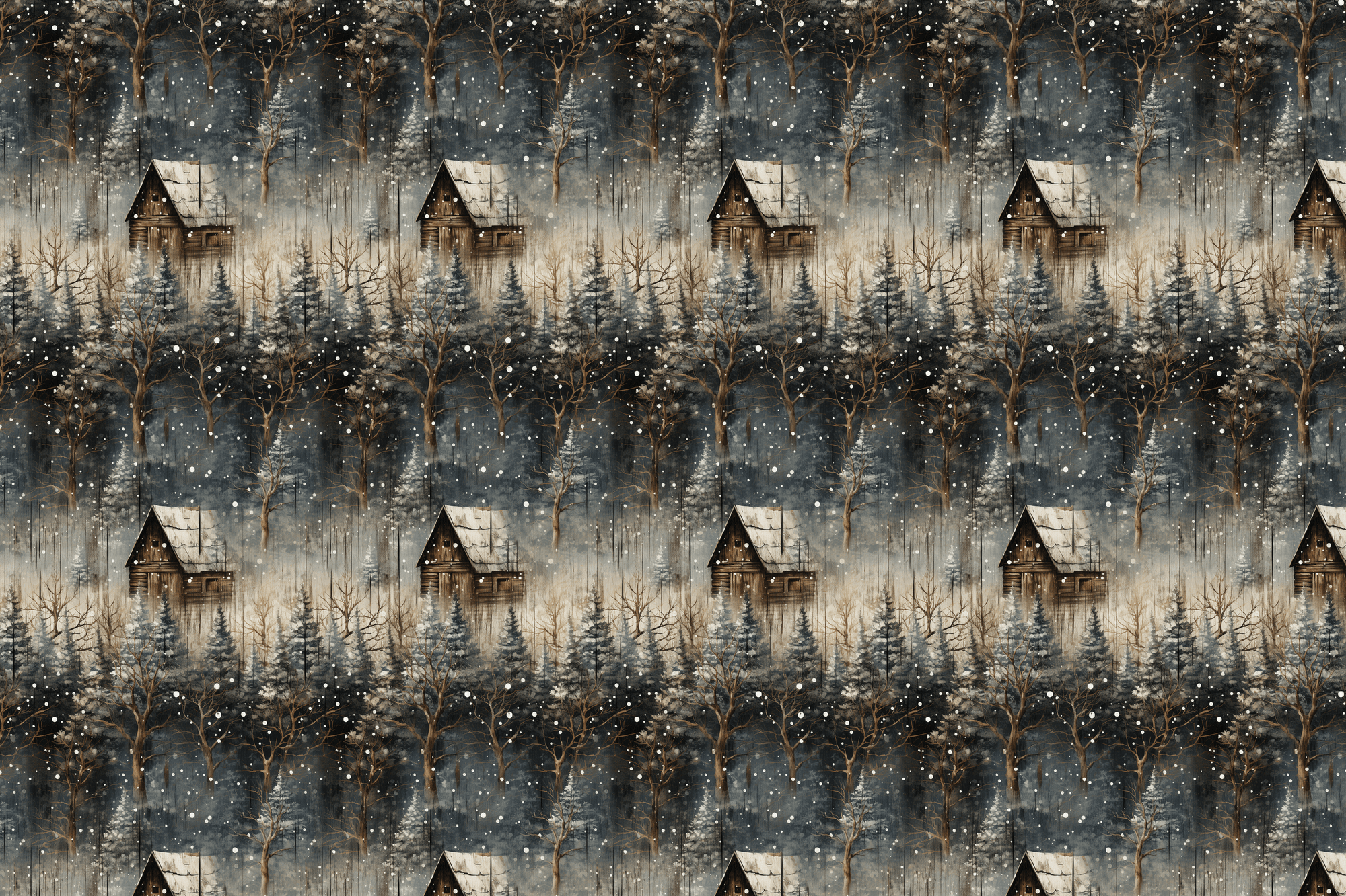 Winter Woods Rustic Wrapping Paper