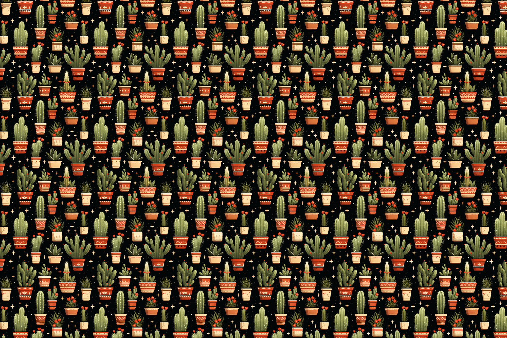 Cactus Charm: Southwestern Wrapping Paper